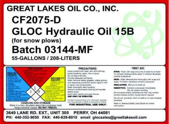 GLOC Hydraulic 15B Snowplow Oil